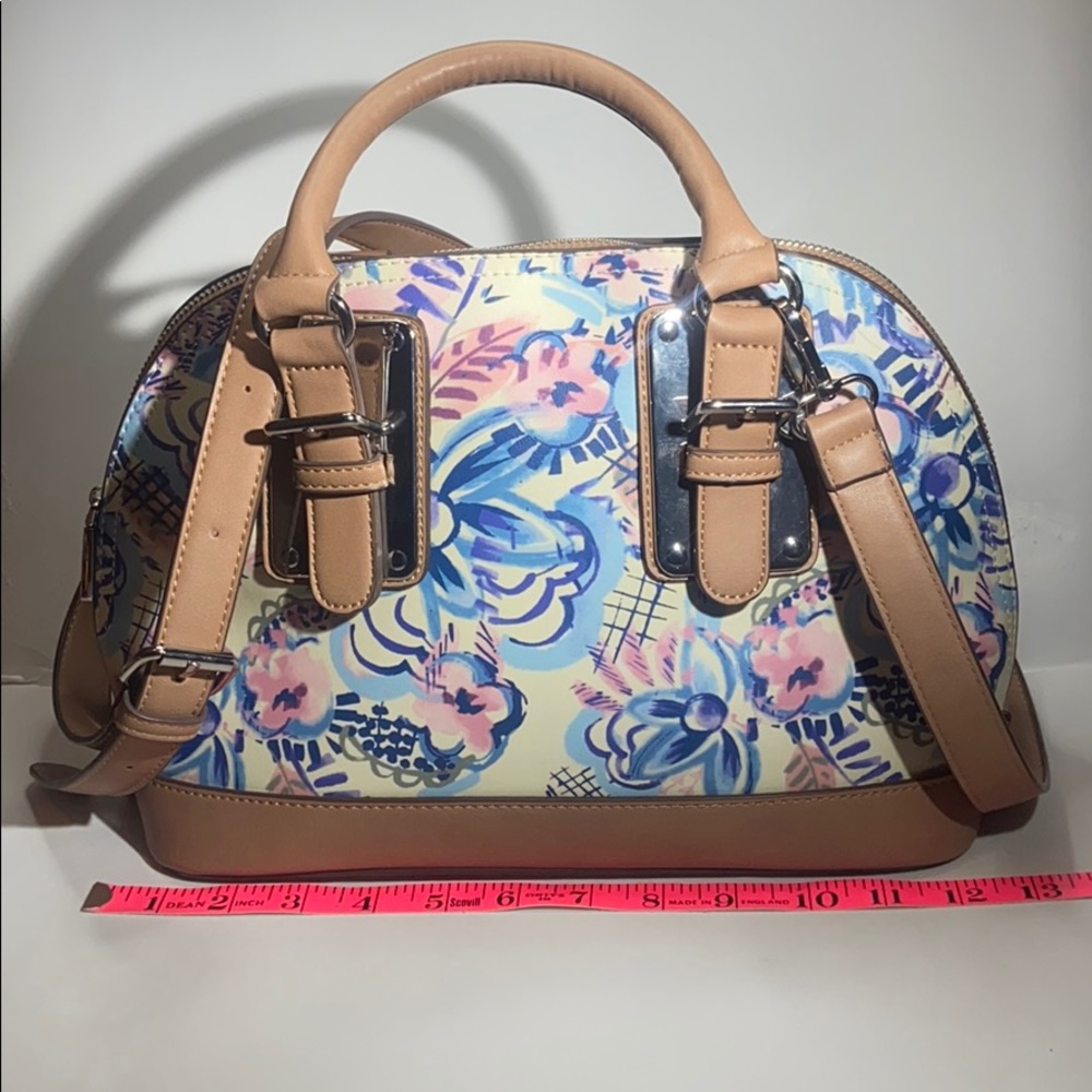 Charming Charlie Floral Satchel/Crossbody Bag - Picture 12 of 15